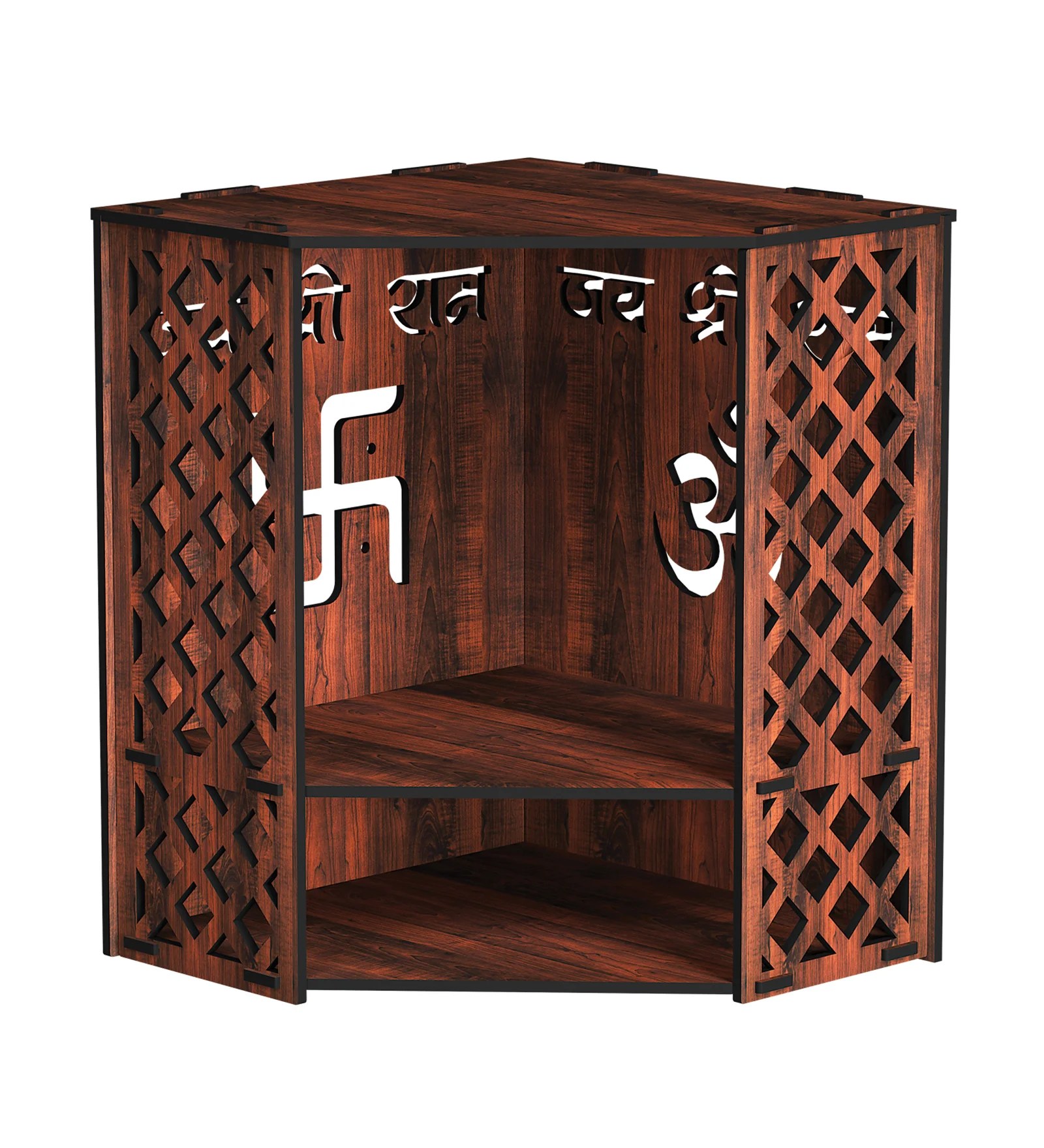 RANDOM Beautiful Wooden Pooja Stand for Home Pooja Mandir