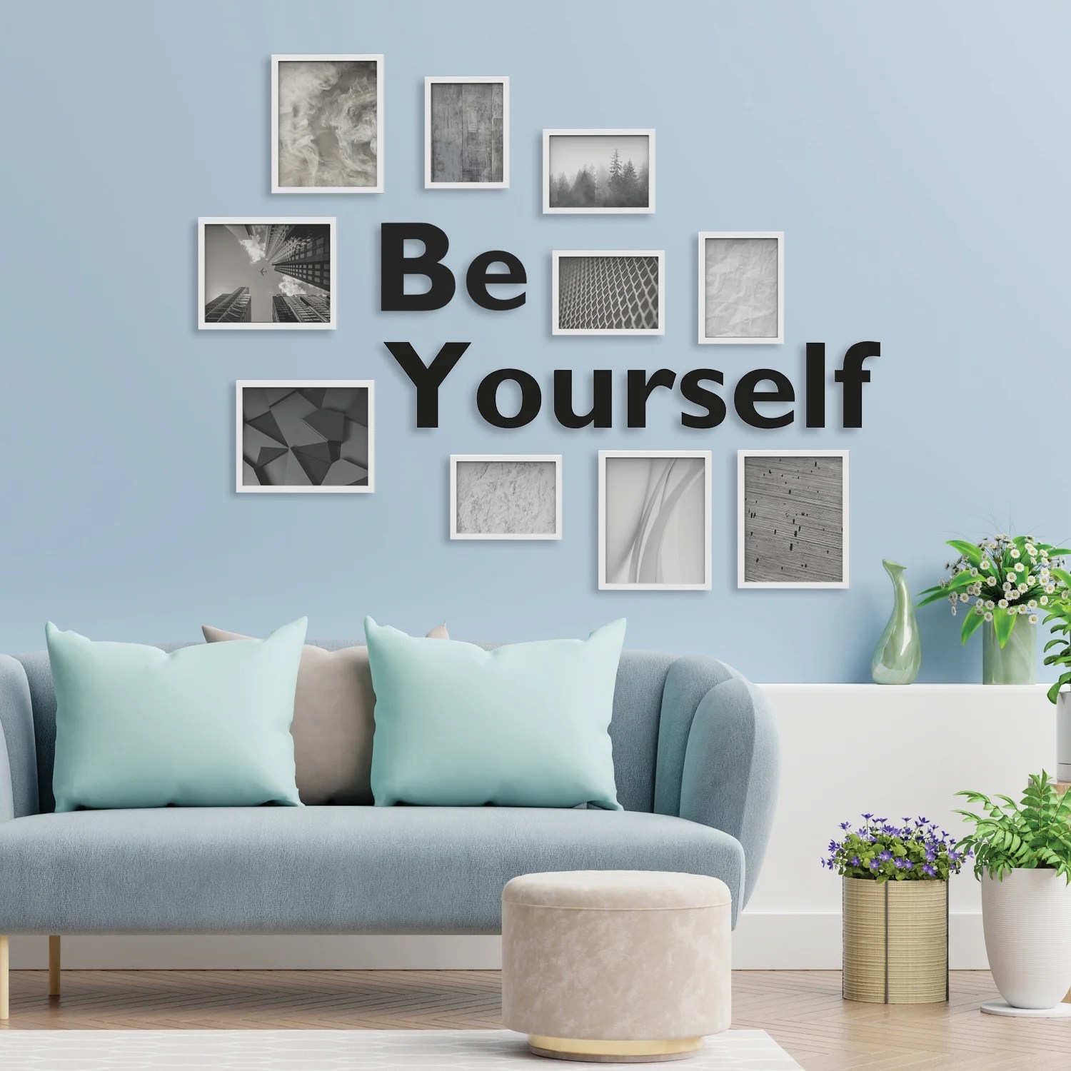 Random Set of 10 Be Yourself 3D Collage Photo Frames