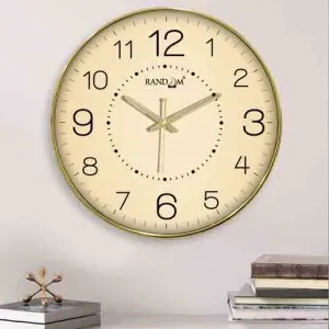 Metallic Foil Finish Wall Clock