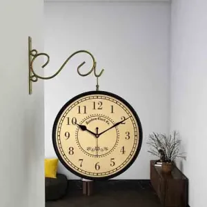 Multicoloured & Gold-Toned Wall Clock