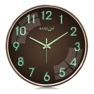 3D Radium Numbers Green Wall Clock