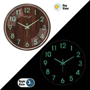 3D Radium Numbers Green Wall Clock