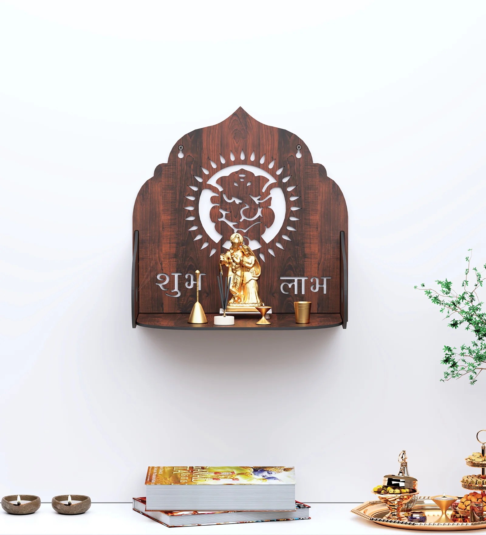 Stylish Wooden Pooja Mandir Stand for Home