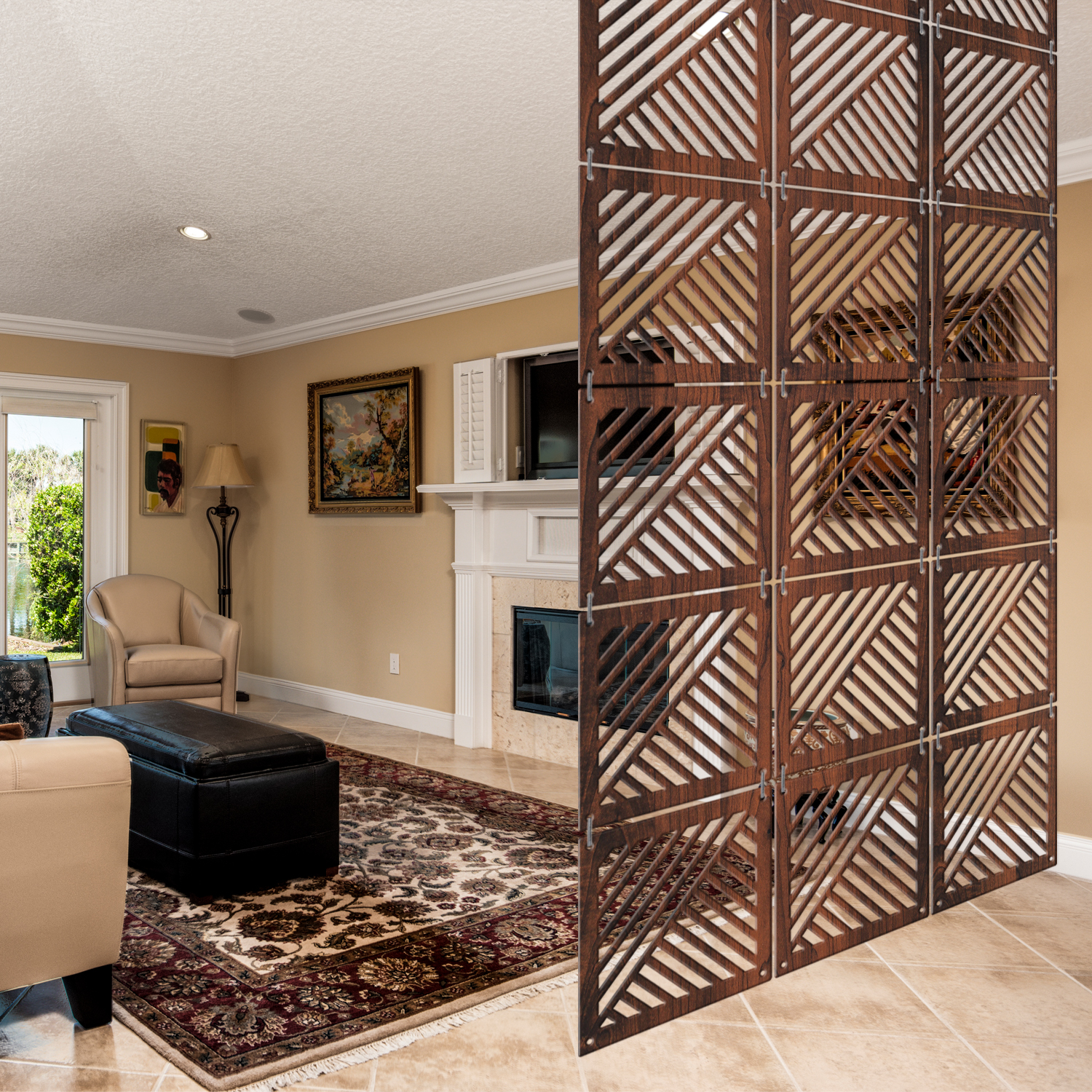 SCREEN & DIVIDER (Hanging DIY Attractive Pattern Panels Wall Screen)