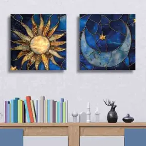 Random Canvas 2 Piece Wall Square Paintings Wall Art