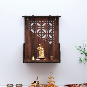 RANDOM Beautiful Wooden Pooja Stand for Home Pooja Mandir