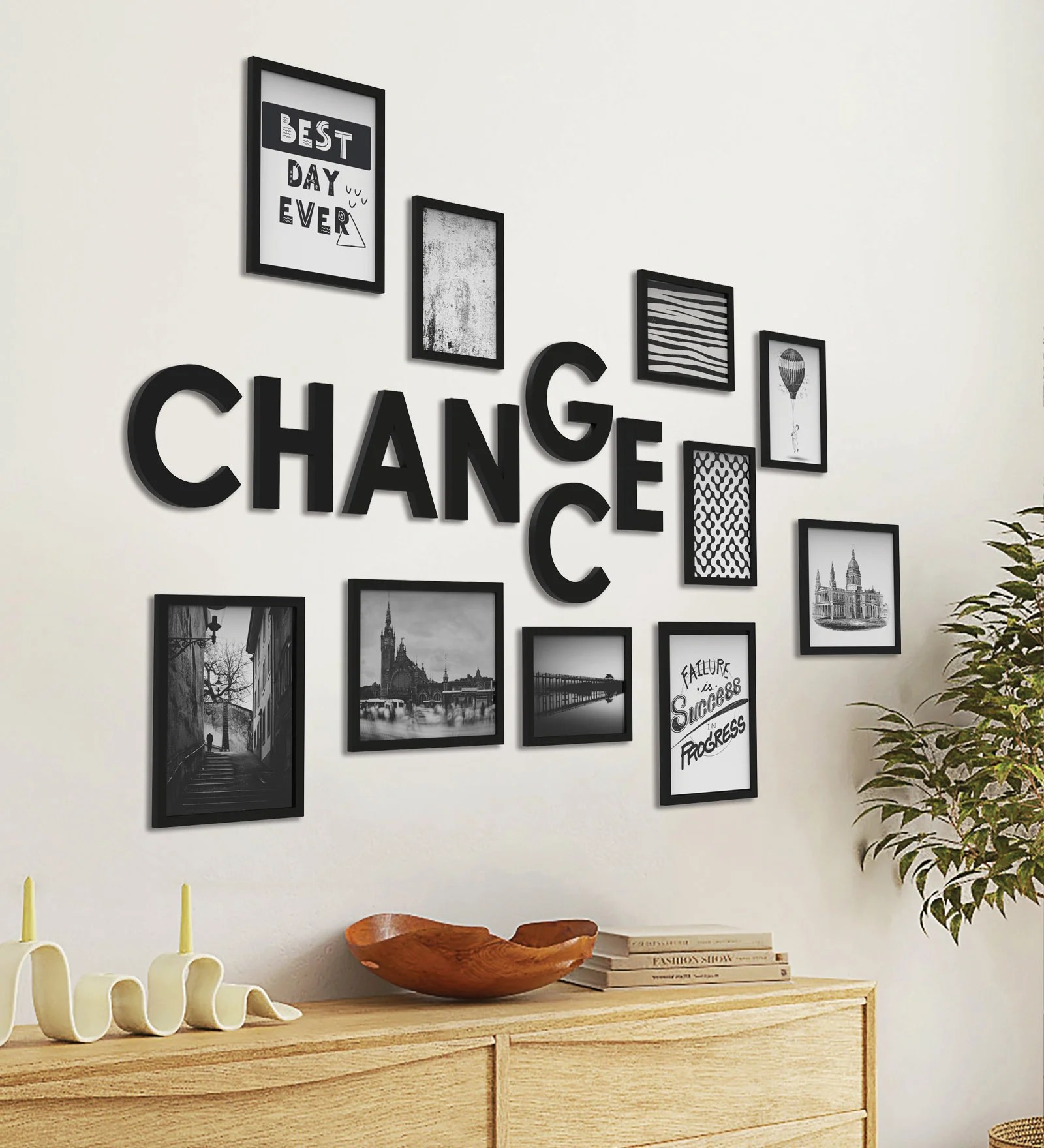 Set of 10 3D Collage Photo Frames