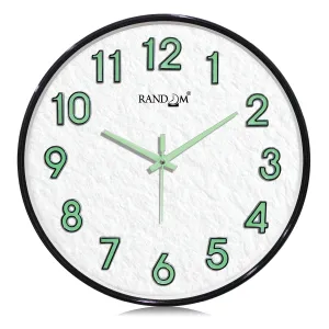 3D Radium Numbers Green Wall Clock