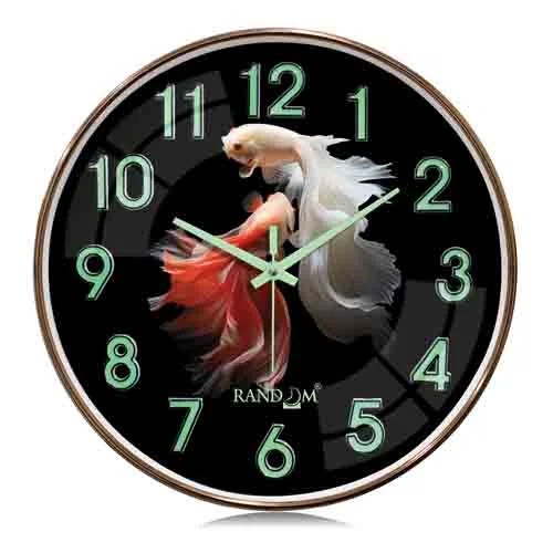 3D Radium Numbers Green Wall Clock