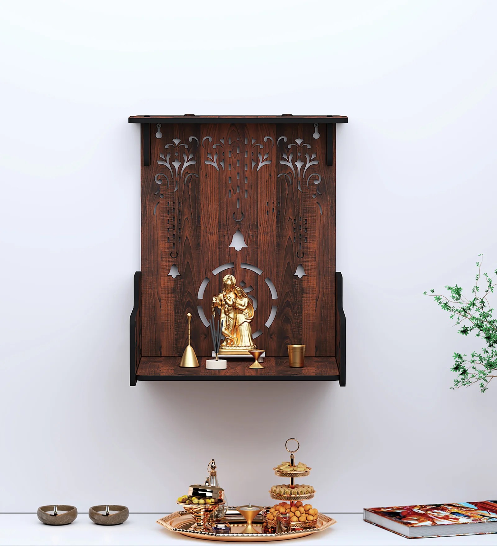 Wooden Pooja Mandir for Home and Office
