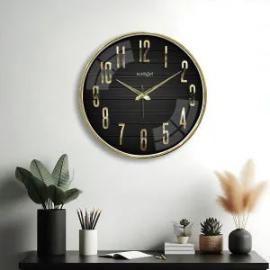 Metallic Foil Finish Wall Clock
