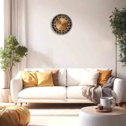 Metallic Foil Finish Wall Clock