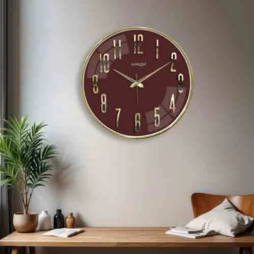 Metallic Foil Finish Wall Clock