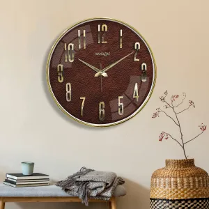Metallic Foil Finish Wall Clock