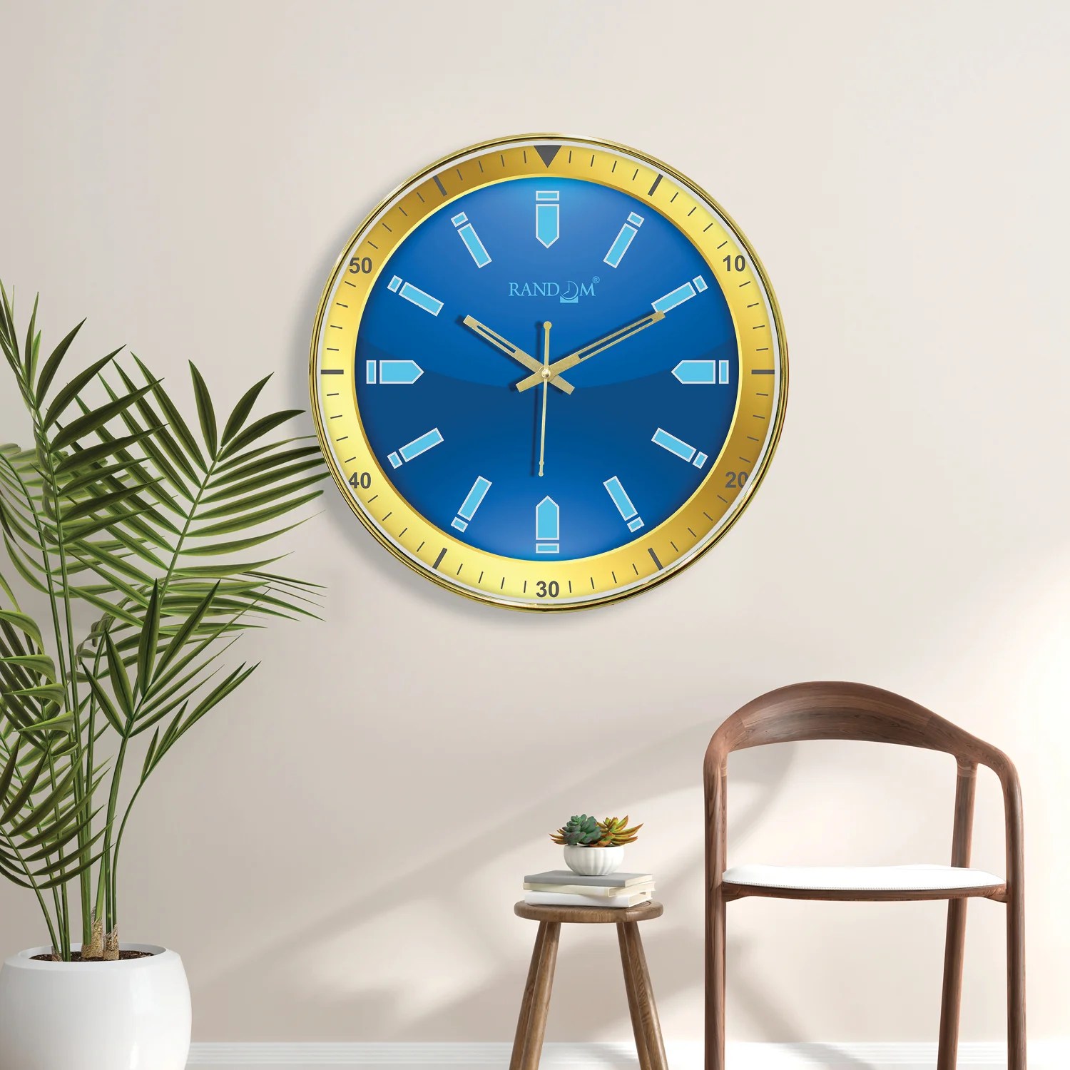 Metallic Foil Finish Wall Clock
