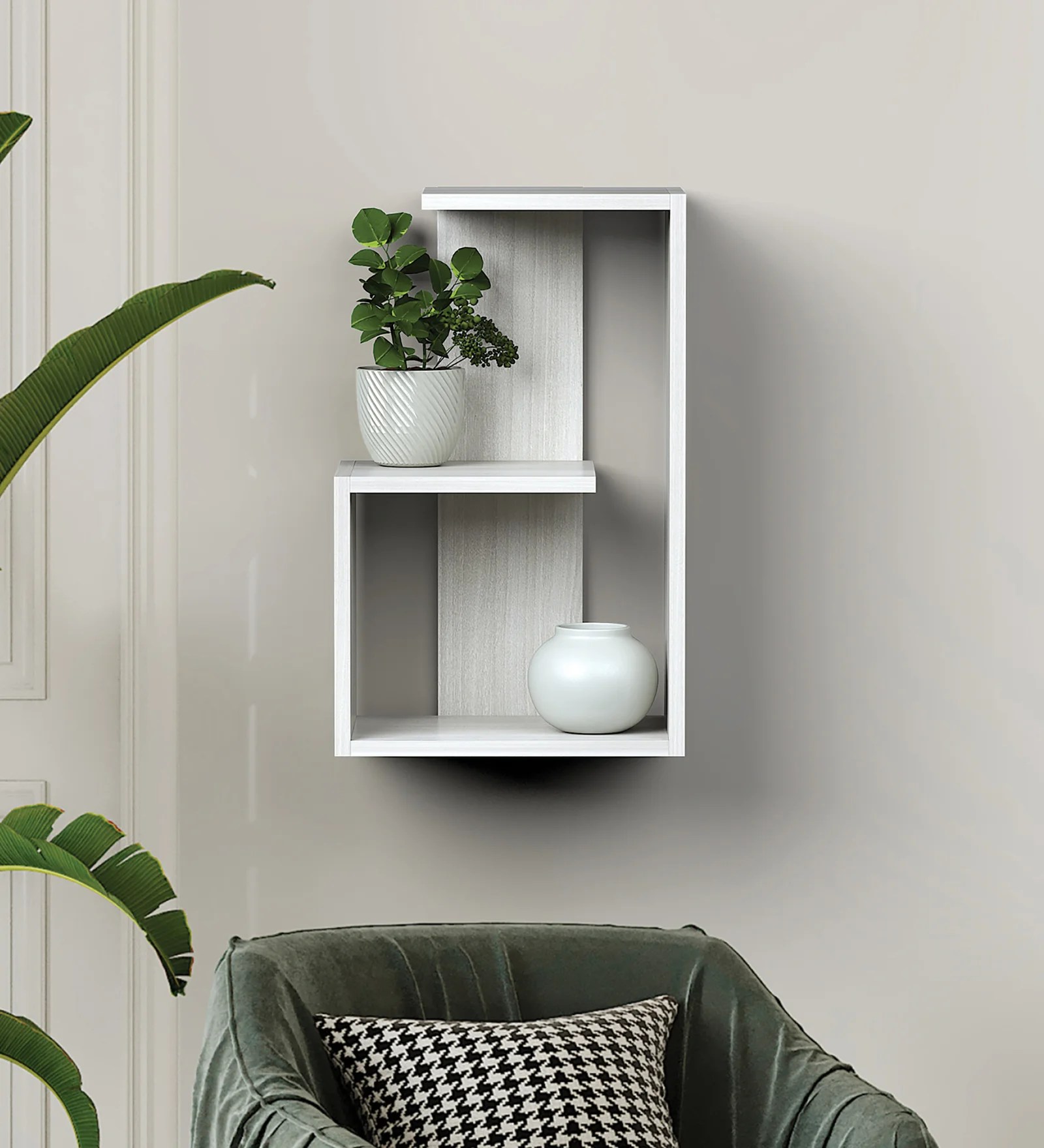 Random Wooden Planter Stand Latest Modern Geomatric Shape Finish Planter Wall D?cor for Home, Living Room, Kitchen, Office Etc