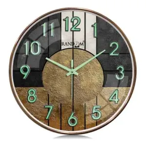 3D Radium Numbers Green Wall Clock