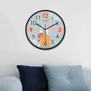 Multicoloured Printed Wall Clock