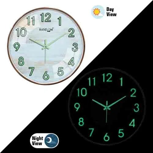 3D Radium Numbers Green Wall Clock