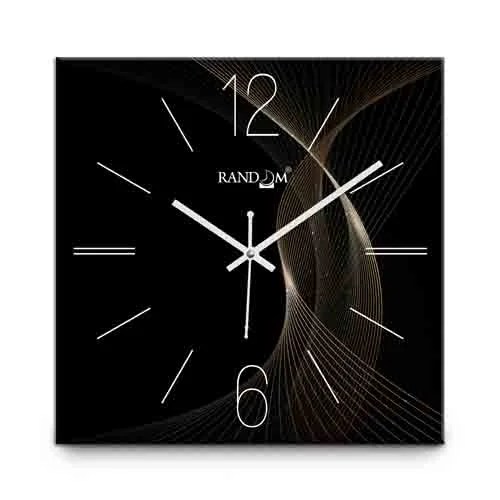 Multicoloured & Black Printed Wall Clock