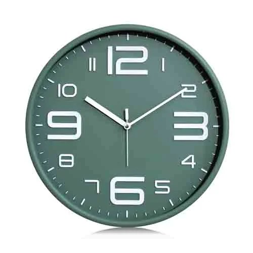 Green Printed Wall Clock