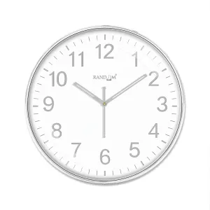 Multicoloured & White Printed Wall Clock