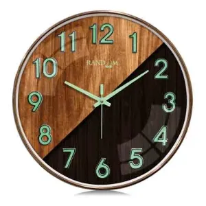 3D Radium Numbers Green Wall Clock