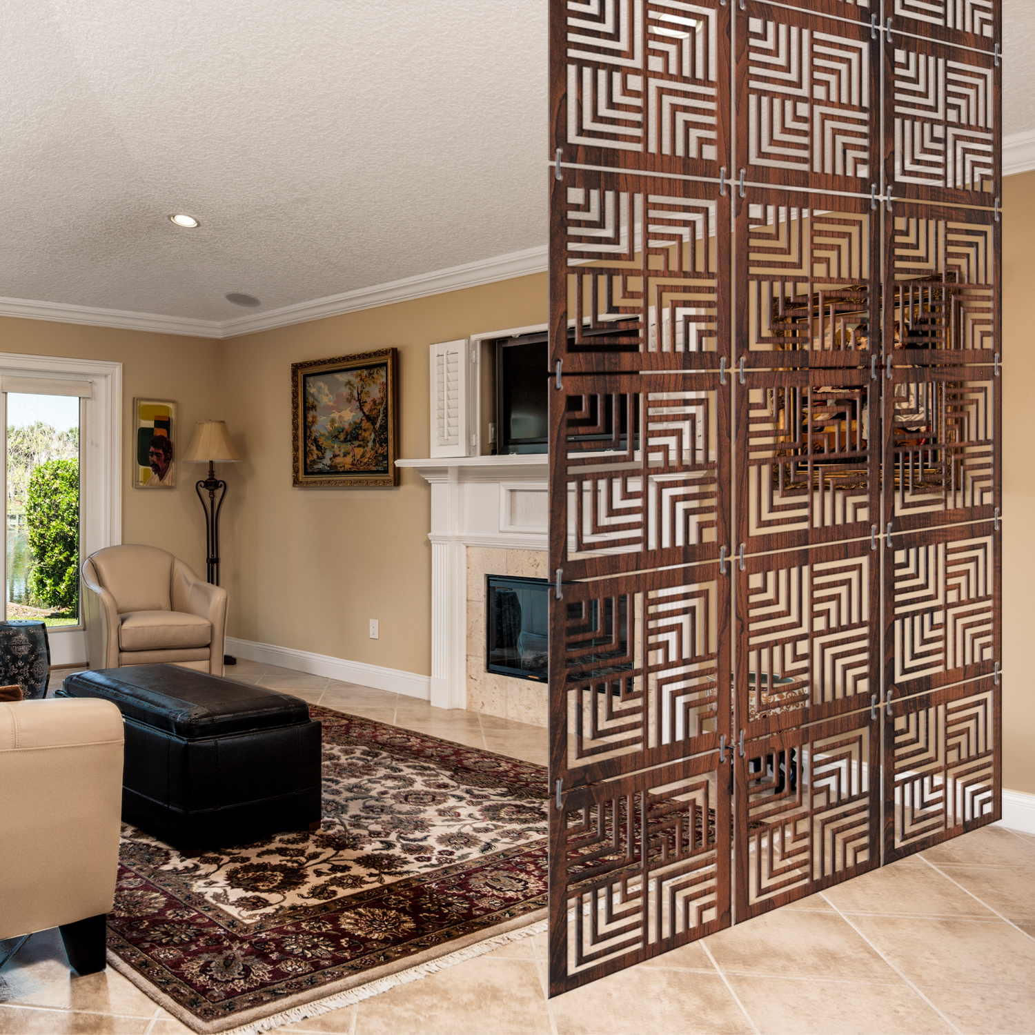 SCREEN & DIVIDER (Hanging DIY Attractive Pattern Panels Wall )