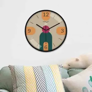 Multicoloured Printed Wall Clock