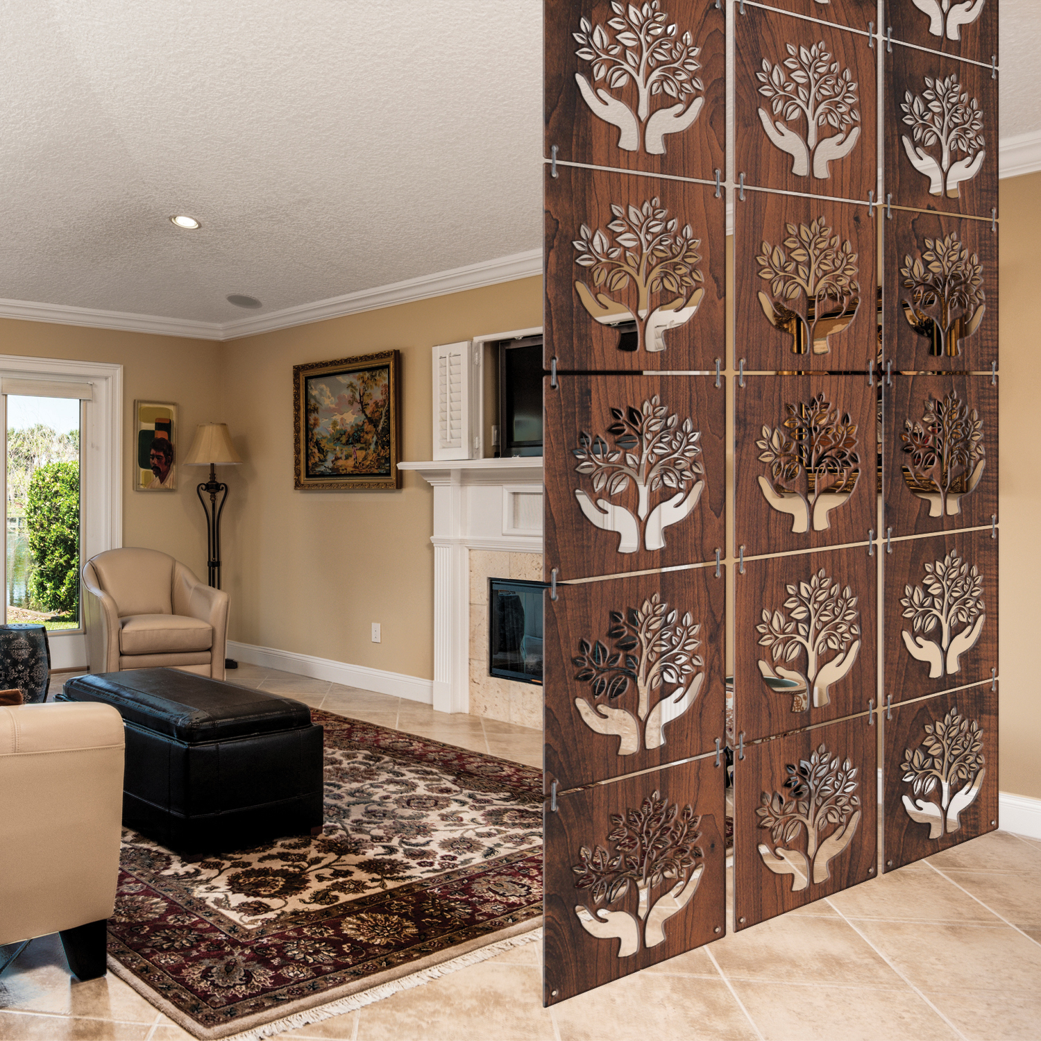 SCREEN & DIVIDER (Hanging DIY Attractive Pattern Panels Wall )