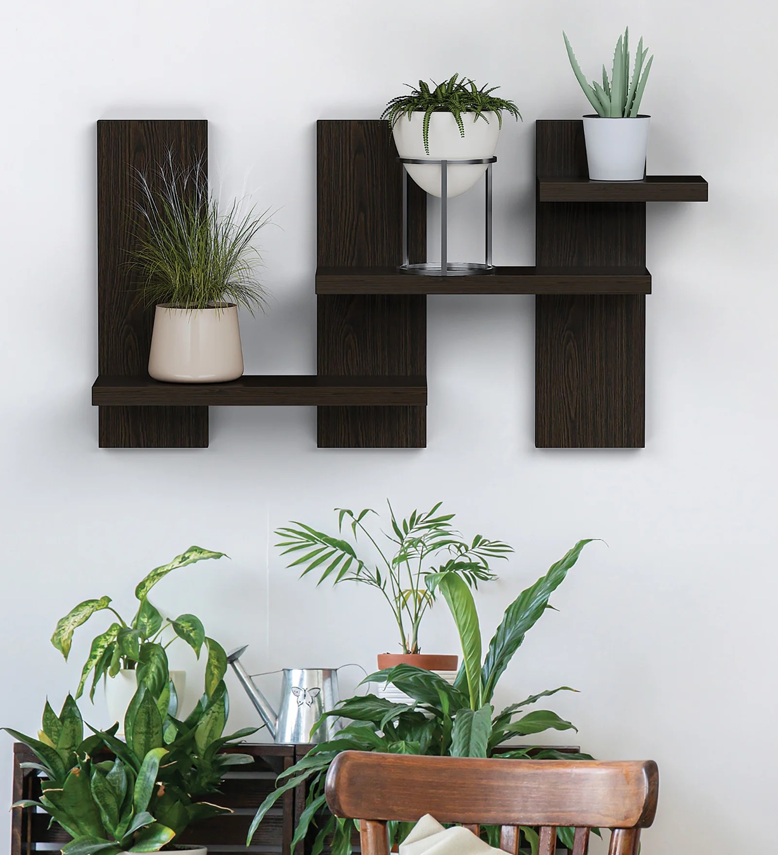 Random Wooden Planter Stand Stylish Shape Planter Stand Wall D?cor for Home, Living Room, Kitchen, Office Etc