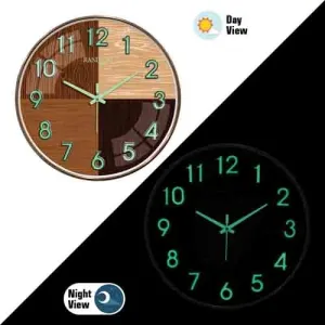 3D Radium Numbers Green Wall Clock
