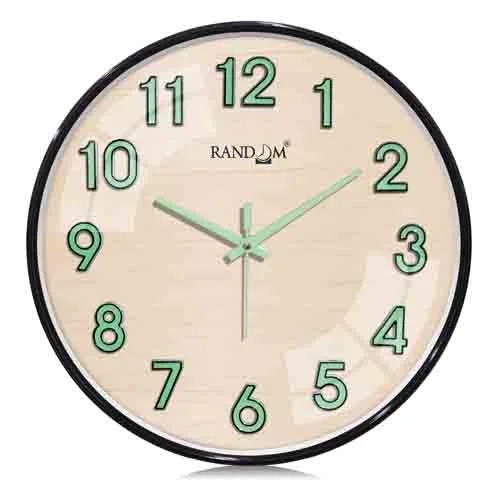 3D Radium Numbers Green Wall Clock