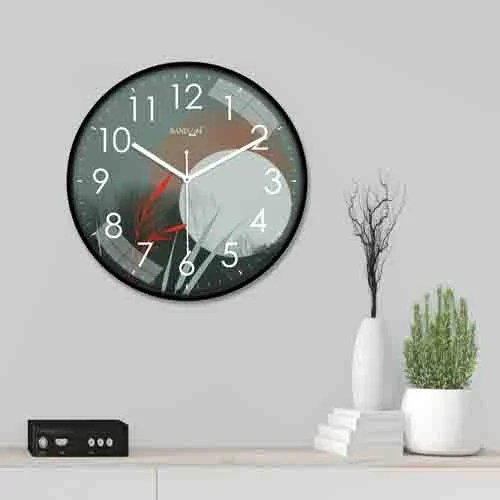 Multicoloured & Multicoloured Printed Wall Clock