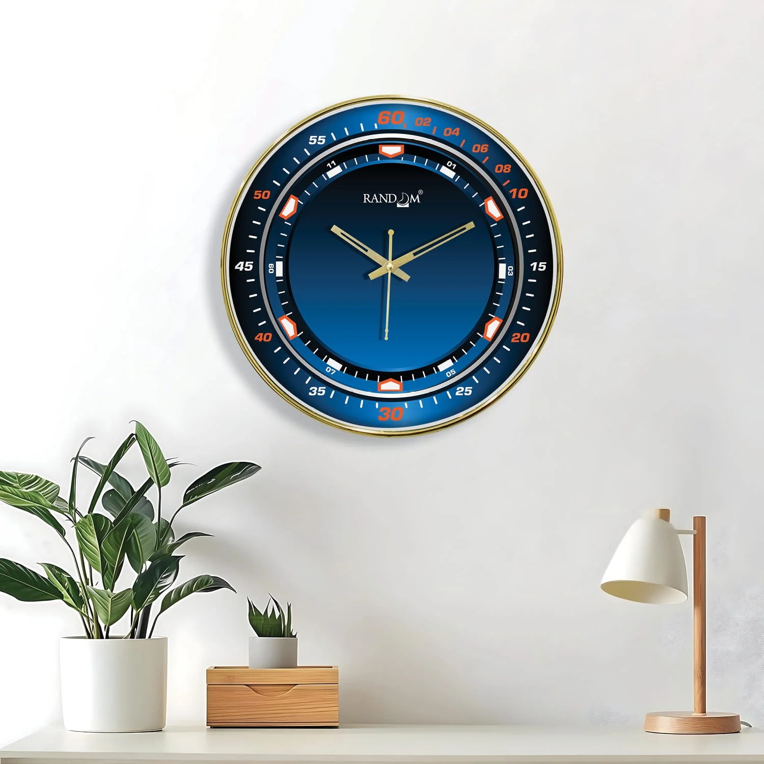 Metallic Foil Finish Wall Clock