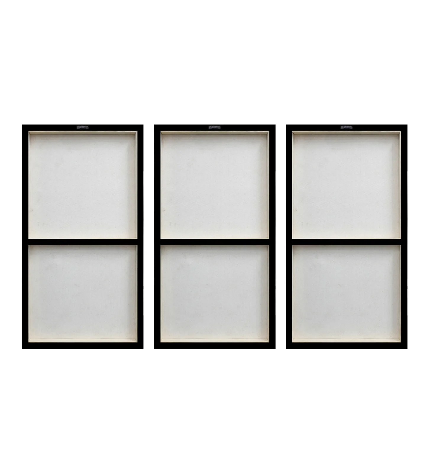 Random Blue 3-Pcs Flowers Abstract Canvas Wall Painting