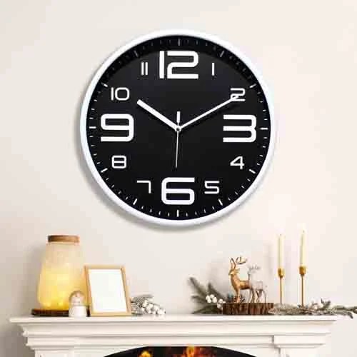 Black & White Printed Wall Clock