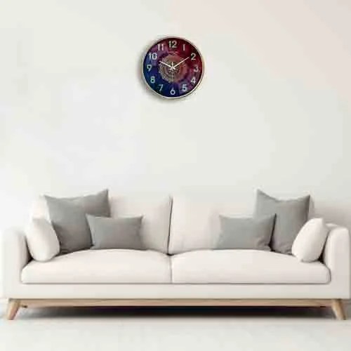 3D Radium Numbers Green Wall Clock