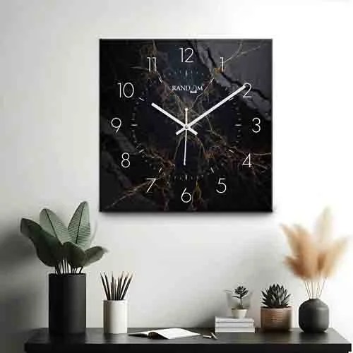 Black Printed Wall Clock