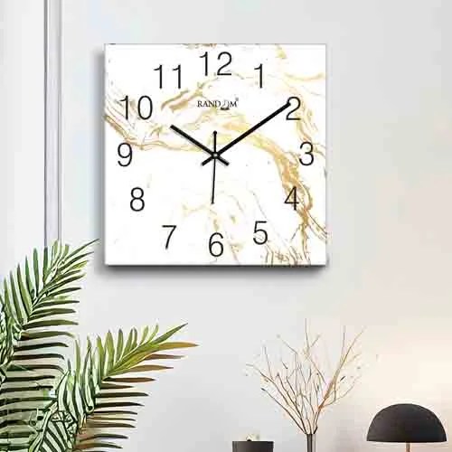 White Printed Wall Clock