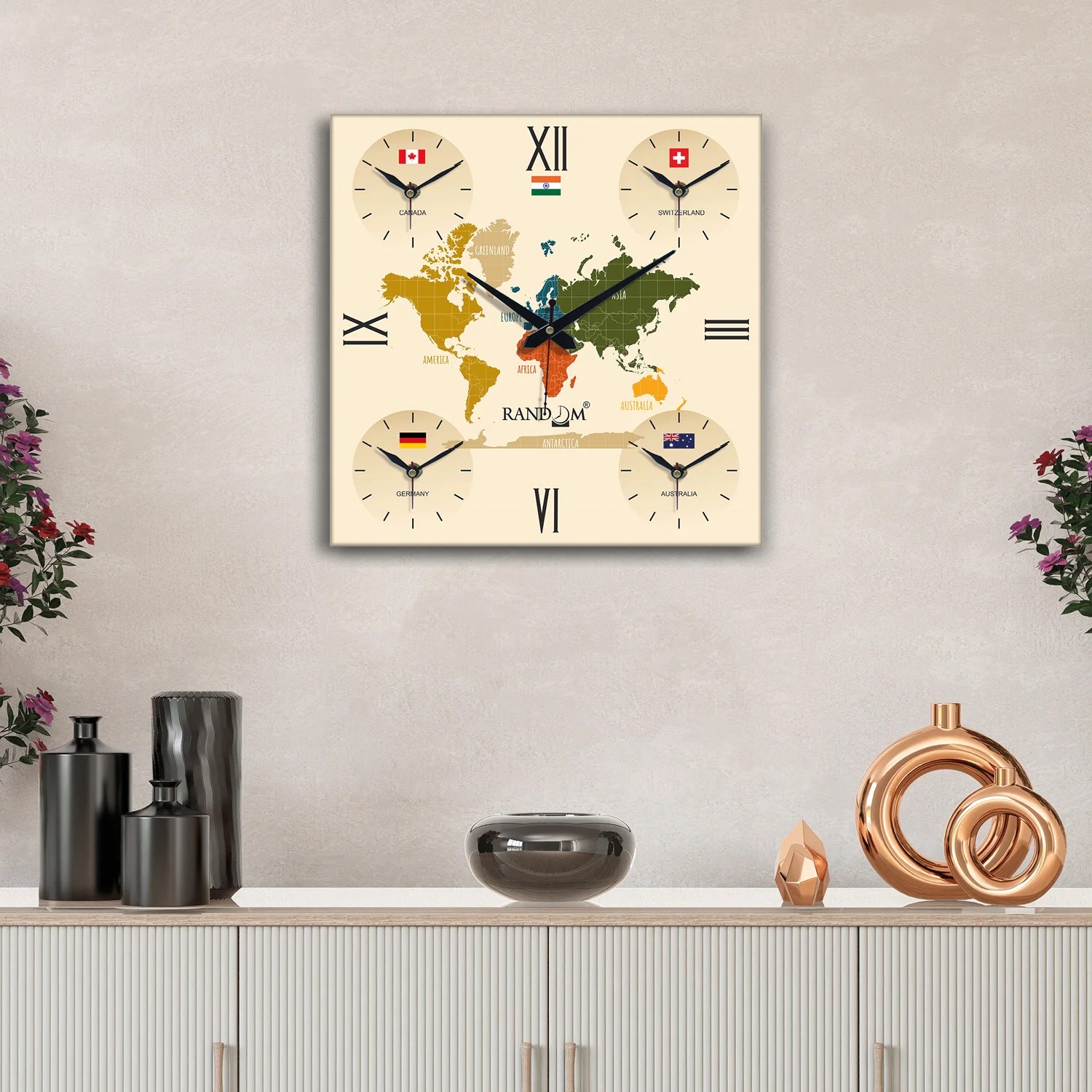 Vinyl Graphic Printed Wall Clock
