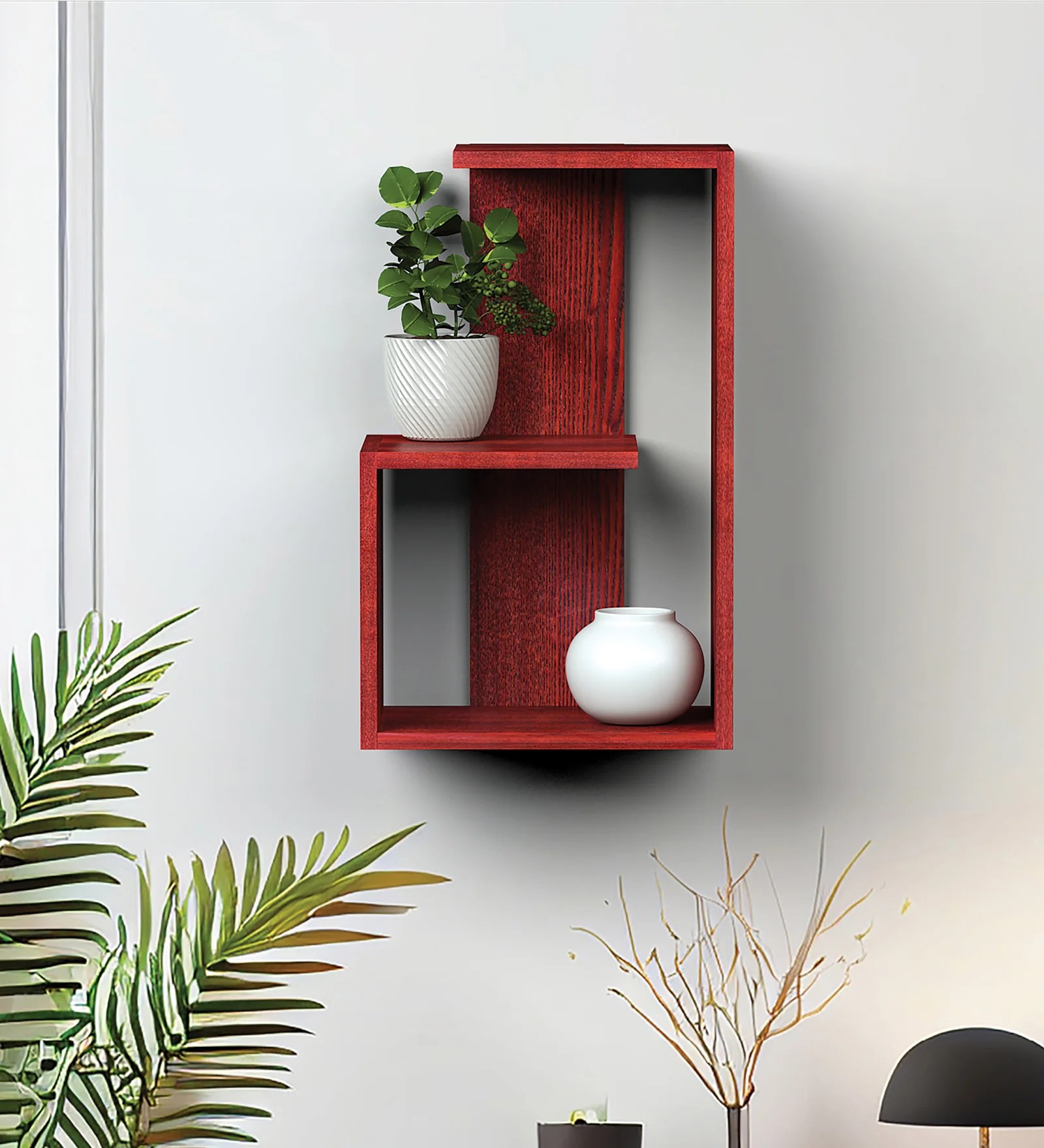 Random Wooden Planter Stand Latest Modern Geomatric Shape Finish Planter Wall D?cor for Home, Living Room, Kitchen, Office Etc