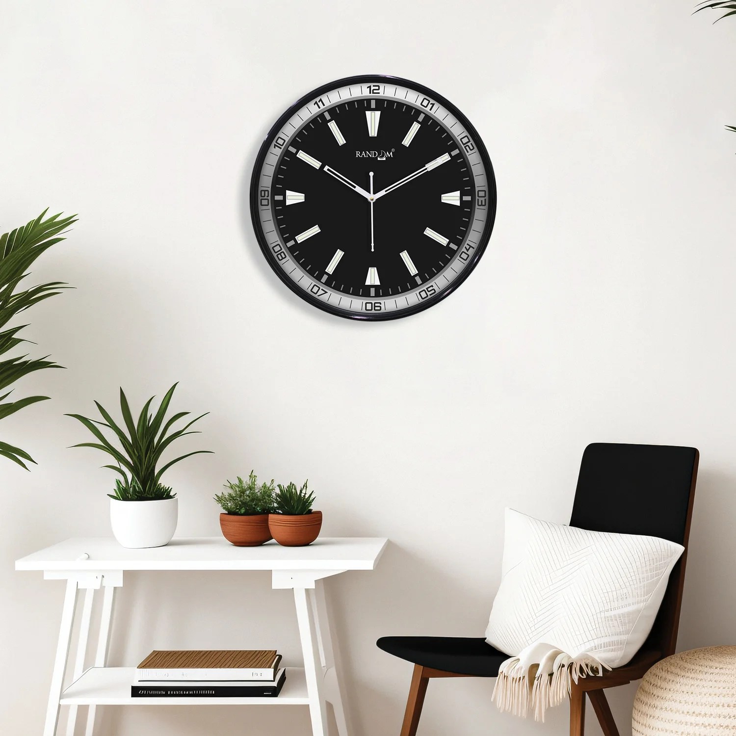 Metallic Foil Finish Wall Clock