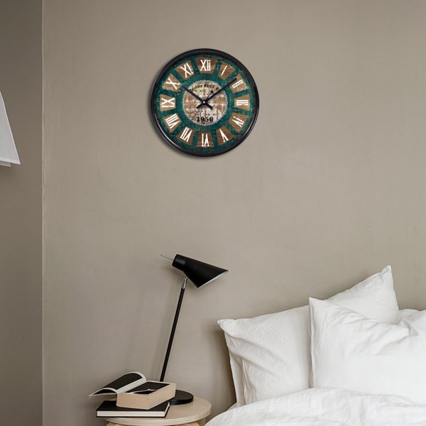 Random Green Printed Wall Clock