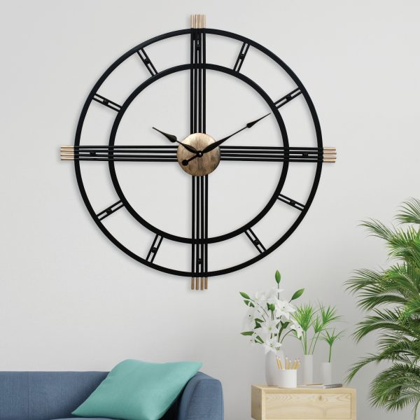 Gold-Toned Metal Wall Clock