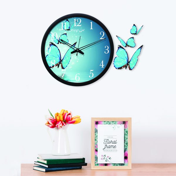 Black Printed Analogue Wall Clock