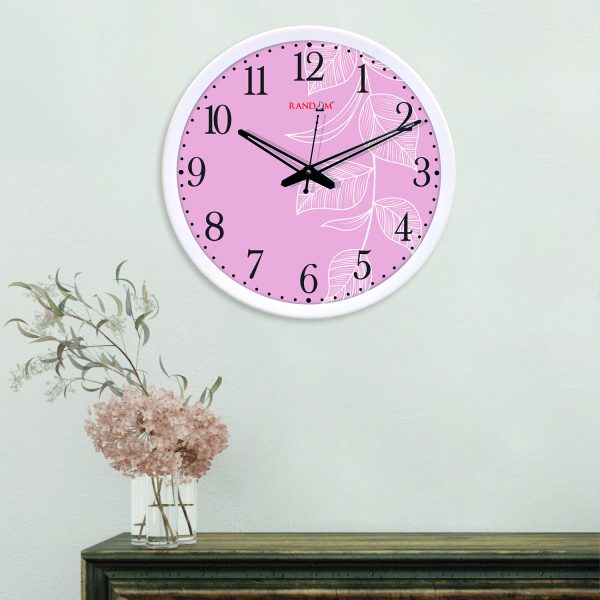 Pink Dial Round Wall Clock