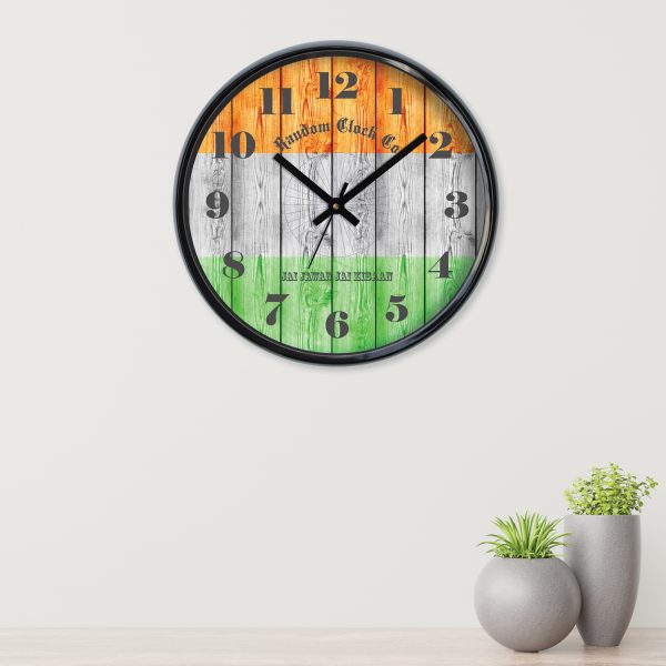 Random Indian Flag Wall Clock