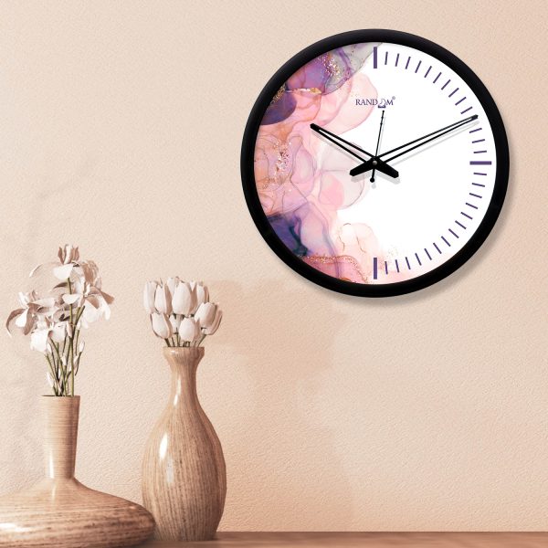 Purple Round Plastic Wall Clock