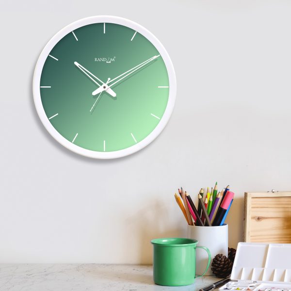 Green Round Solid Wall Clock